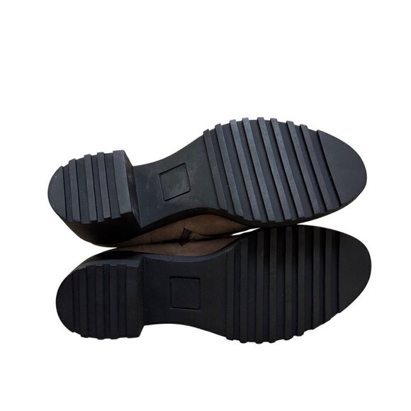 Violet & Red Women's Faux Fur Lined Suede Boots With Buckle Straps & Block Heel - Picture 5 of 7